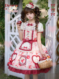 B.Dolly - Dream Apple Rabbit - Embroidery Sweet Lolita OP Dress, Hat and Hairclips