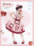 B.Dolly - Dream Apple Rabbit - Embroidery Sweet Lolita OP Dress, Hat and Hairclips