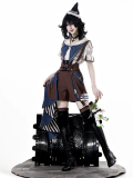 Eternal Island of Girls - Mechanician - Ouji Boystyle Prince Konoda Punk Lolita Blouse, Suspender Shorts and Tailing Set