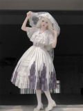 Eternal Island of Girls - Silent Church - Elegant Gothic Lolita JSK and Cape Bolero Set