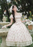 Withpuji - Rose After The Rain - Elegant Party Prom Dress Casual Classic Lolita OP Dress Set