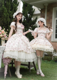 Withpuji - Rose After The Rain - Elegant Party Prom Dress Casual Classic Lolita OP Dress Set
