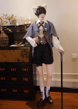 Your Princess - Narrative Poem - Boystyle Ouji Prince Konoda Lolita Blouse, Cape and Shorts Full Set