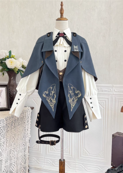 Your Princess - Narrative Poem - Boystyle Ouji Prince Konoda Lolita Blouse, Cape and Shorts Full Set