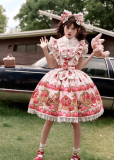 Realcute - Raspberry Cocoa - Kawaii Doll Sweet Lolita JSK and Accessories