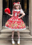 Realcute - Raspberry Cocoa - Kawaii Doll Sweet Lolita JSK and Accessories