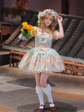TwilightCrush - Pineapple Cat - Doll Sweet Lolita Salopettes and Accessories