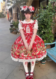 Realcute - Raspberry Cocoa - Kawaii Doll Sweet Lolita JSK and Accessories