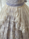 Mung Bean Ice Lollipop - Purple Flower Basket - Classic Lolita JSK, Lace Overskirt and Accessories