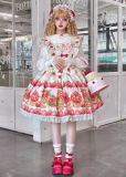 Realcute - Raspberry Cocoa - Kawaii Doll Sweet Lolita JSK and Accessories