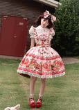 Realcute - Raspberry Cocoa - Kawaii Doll Sweet Lolita JSK and Accessories