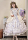 Mung Bean Ice Lollipop - Purple Flower Basket - Classic Lolita JSK, Lace Overskirt and Accessories