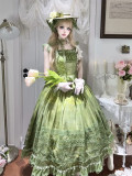 Hanguliang - Fog Enveloping The Vineyard - Elegant Classic Lolita Topwear and Skirt Set