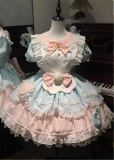 Sweet Tea Girl - Sweet Tea Meow - Kawaii Doll Kitty Sweet Lolita OP Dress Full Set