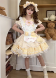 Sweet Tea Girl - Sweet Tea Meow - Kawaii Doll Kitty Sweet Lolita OP Dress Full Set