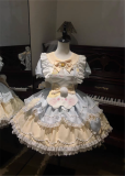 Sweet Tea Girl - Sweet Tea Meow - Kawaii Doll Kitty Sweet Lolita OP Dress Full Set