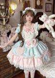 Sweet Tea Girl - Sweet Tea Meow - Kawaii Doll Kitty Sweet Lolita OP Dress Full Set