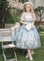 Your Princess - Snow Country Dreamland - Elegant Lace Sweet Classic Lolita Short Cape, Vest and Skirt Set