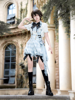 Your Princess - Time Alice - Boystyle Ouji Prince Konoda Lolita Blouse, Shorts and Sash Set