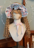 Little Twin Bears - Strawberry Dessert Chef - Medieval Style Doll Sweet Lolita Bonnet and Headbow