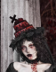 Blood Supply - Scarlet Blood Peak - Halloween Weird Cake-shaped Gothic Lolita Hat with Veil Tailing