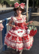 Cocoa Sweetheart Jam - Polka Dot Cake - Polka Dot Cotton Sweet Lolita OP Dress and Accessories