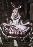 Yingluofu - Alice - Vintage Doll Sweet Lolita OP Dress Set