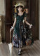 Miss Cube- Oil Painting Collection - Elegant Empire Style High Waist Casual Classic Lolita OP Dress with Waistband