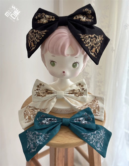 Miss Cube- Sunset - Elegant Vintage Classic Lolita Hat and Bow Tie