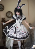 Yingluofu - Alice - Vintage Doll Sweet Lolita OP Dress Set