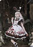 Yingluofu - Alice - Vintage Doll Sweet Lolita OP Dress Set