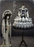 Bramble Rose - Cizhou Yanluo - Tea Party Princess Hime Classic Rococo Lolita OP Dress and Accessories