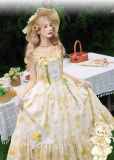 Yingluofu - Small Lemons - Casual Sweet Lolita JSK Full Set