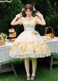Yingluofu - Small Lemons - Casual Sweet Lolita OP Dress Full Set