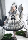 Bramble Rose - Cizhou Yanluo - Tea Party Princess Hime Classic Rococo Lolita OP Dress and Accessories