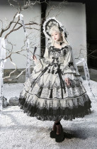 Bramble Rose - Cizhou Yanluo - Tea Party Princess Hime Classic Rococo Lolita OP Dress and Accessories