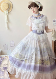 Yingluofu - Grape Fairy Tale - Elegant Casual Classic Lolita Blouse and Skirt Set