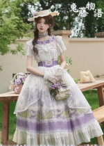 Yingluofu - Grape Fairy Tale - Elegant Casual Classic Lolita Blouse and Skirt Set