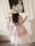 Unknown Star - Ode to the Rose - Elegant Classic Lolita Dress Topwear, Skirt and Necklace Set