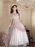 Unknown Star - Ode to the Rose - Elegant Classic Lolita Dress Topwear, Skirt and Necklace Set