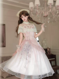 Unknown Star - Ode to the Rose - Elegant Classic Lolita Dress Topwear, Skirt and Necklace Set
