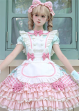 Cat Macaron - Kawaii Maid Sweet Lolita OP Dress and Accessories