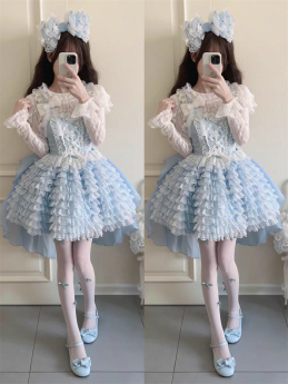 Sugar Girl - Layer Lace - Sweet Lolita JSK, Blouse and Accessories