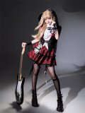 Neverland of the Girl - Rocky the Bunny - Sweet Punk Lolita Hooded Vest Jacket, Topwear and Skirt Set
