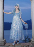 Cyan Lolita - Singing of the Mermaids - Elegant Palace Classic Lolita OP Dress