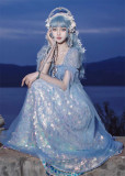 Cyan Lolita - Singing of the Mermaids - Elegant Palace Classic Lolita OP Dress