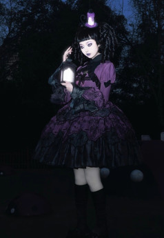 KiwiKitty - Eight-eyed Priest - Embroidery Spider Gothic Lolita JSK, Corset Skirt, Bolero, Topwear and Blouse