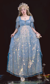 Cyan Lolita - Singing of the Mermaids - Elegant Palace Classic Lolita OP Dress