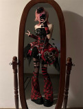 Xiaoxin -Y2K Rock Street Punk Lolita Strapless Topwear and Skirt Set, Bolero, Blouse and Accessories