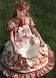 WF - Tinned Tomatoes - Countryside Sweet Lolita OP Dress, Salopettes, Skirt, Blouse and Accessories